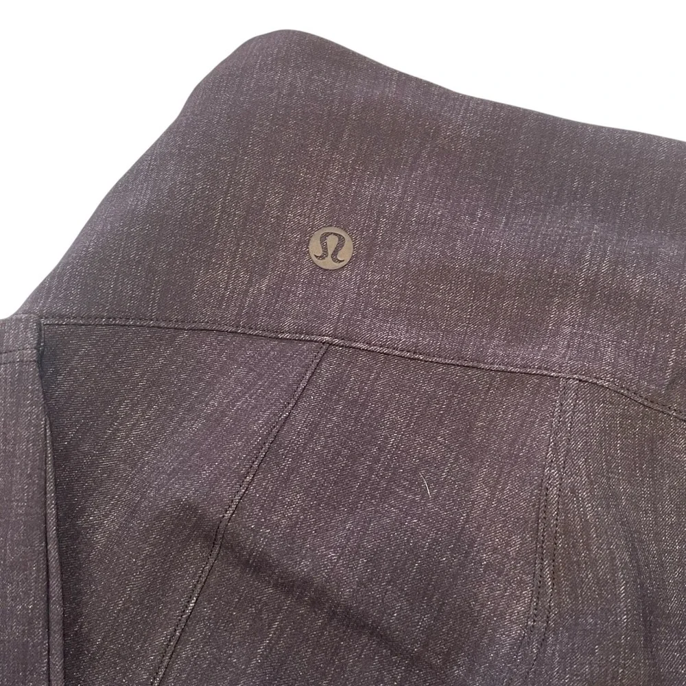 Lululemon City Sleek 5 Pocket Pant Dark Wash Denim Look High Rise Slim LW5CPPS 2